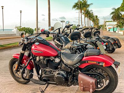 Harleys on Beach Boardwalk